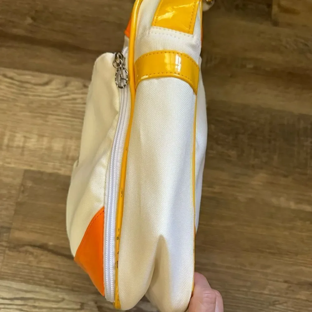 Air Jordan Nike Backpack White Orange & Yellow Size 13 x 11 x 4